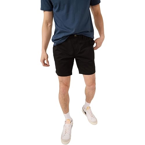 Chubbies Chino Shorts Men 7 Inch - Mens Shorts Casual with Elastic Waistband, Side and Back Pockets, Stretch Cotton Blend