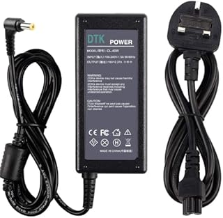 DTK 19V 2.37A 45W Laptop Charger for Acer Notebook Computer PC Power Cord Supply Lead AC Adapter Aspire ES V E TravelMate Connector: 5.5 * 1.7mm (not fit 3mm*1.1mm)