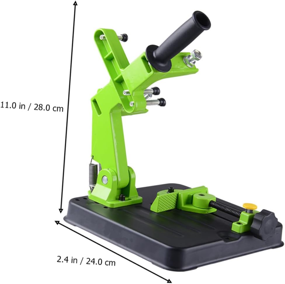 Angle Grinder Stand Polishing Machine Fixed Bracket Green Adjustable Desktop Holder for Power Tool Cutting and Grinding