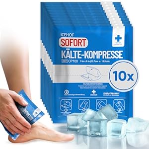 ICEHOF Sofort Kältekompresse 10er Pack Knick Kühlpads