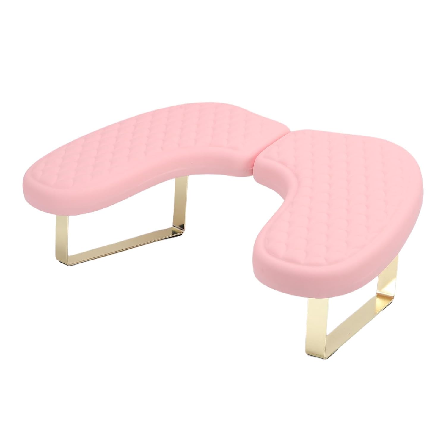 Manicure Arm Rest for Nails Tech: U Shaped Nail Armrest with Phone Holder - Pink PU Leather Hand Stand Rest for Manicurists (Pink)