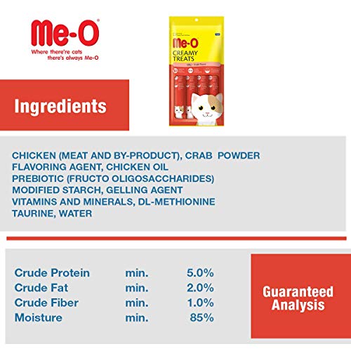 Image of Me-O Creamy Cat Treats for All Life Stages-Crab Flavor 60 G Pack of 12 (720G)