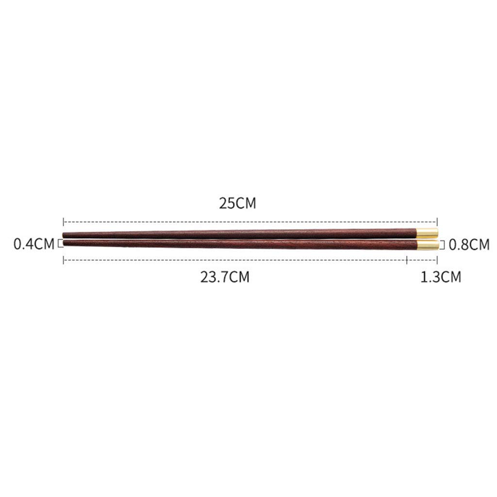 Coffret Cadeau de Baguettes réutilisables en Bois avec étui, Baguettes à Sushi japonaises Rondes, Baguettes Chinoises de Luxe en Bois Naturel, Baguettes antidérapantes, Baguettes l(B)
