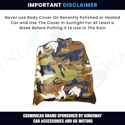Image of KINGSWAY JungleTech 100% Waterproof Car Cover Only with Triber Year 2025 Onwards, Mirror and Antenna Pockets, All Weather Protection Body Cover with Inner Soft Cotton Lining
