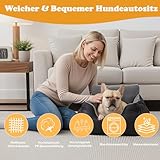 Hunde Autositz Extra Stabil für Kleine Hunde (unter 12kg) mit Sicherheitsgurt,Wasserdichter Autositz Hund für Rück- und Vordersitz,Hundesitz Auto mit Abnehmbares Hundekissen Waschbar,Seitliche Taschen