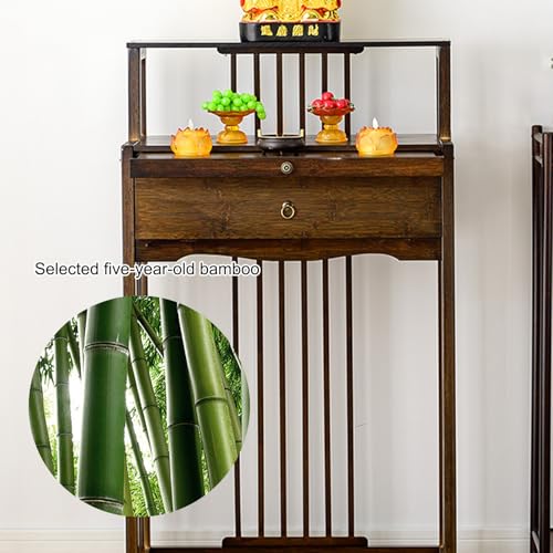 Table de méditation en bois marron pour optimiser les petits coins