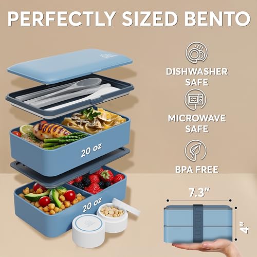 Image of Umami Bento Box Adult, Leakproof, All-in-1 Lunch Containers for Adults