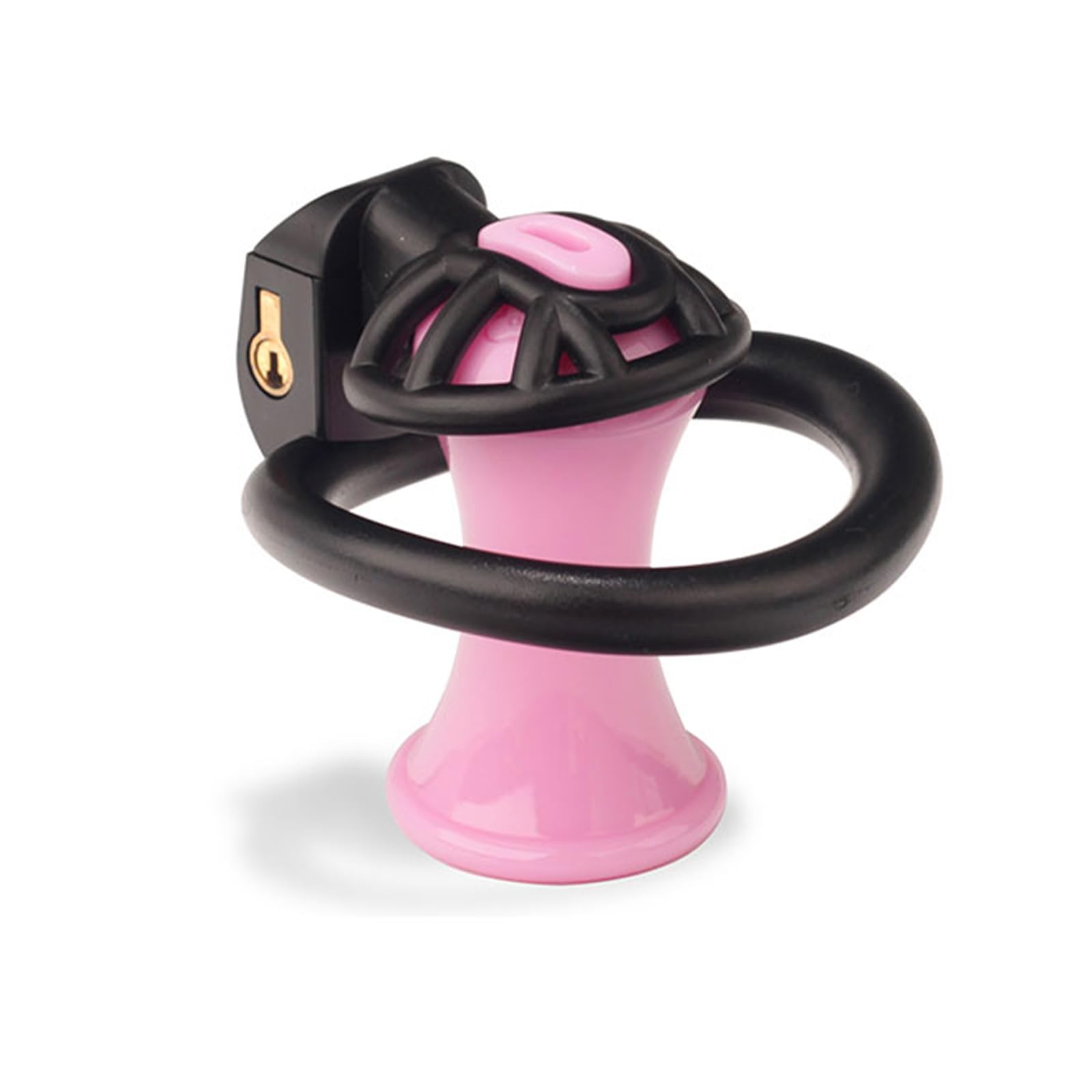 Belüftung Peniskäfig Keuschheitsgürtel Set negative Serie nylon mit 3 Penisringe SM Mann Extrem Bondage geeignet für Sissy männliche Keuschheitsgürtel Sexspielzeug(Schwarz, Langer Stil)