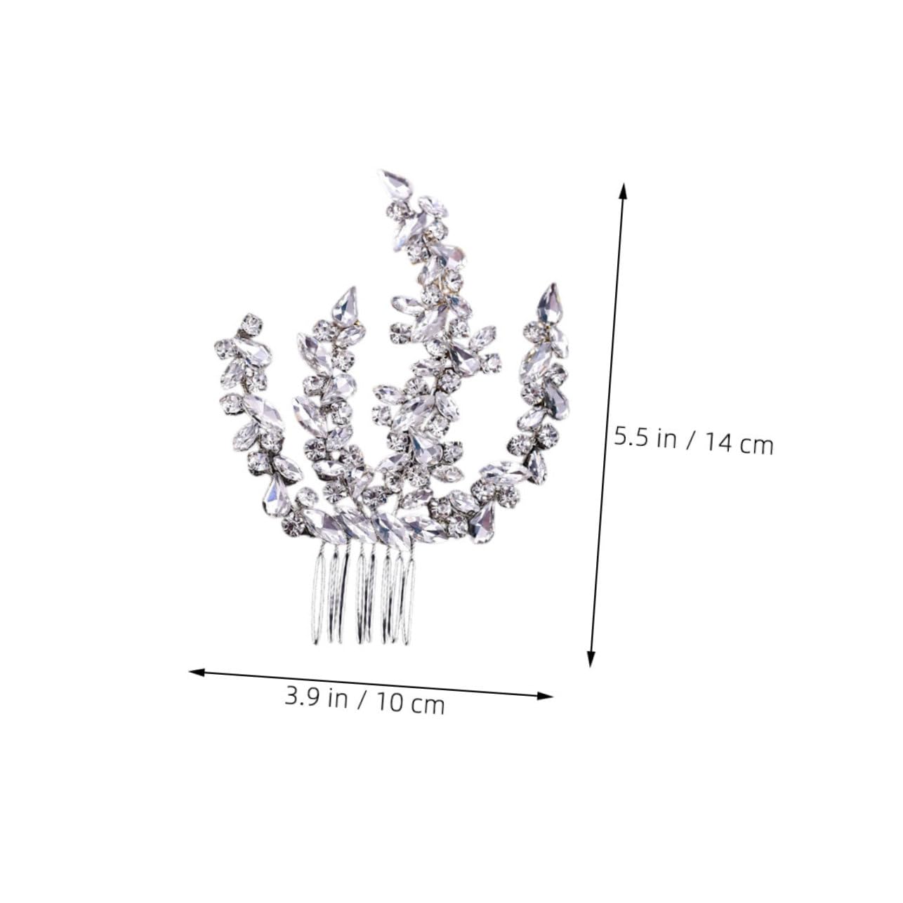 Pettine Laterale Brillanti Argento, Accessorio Chioma Elegante