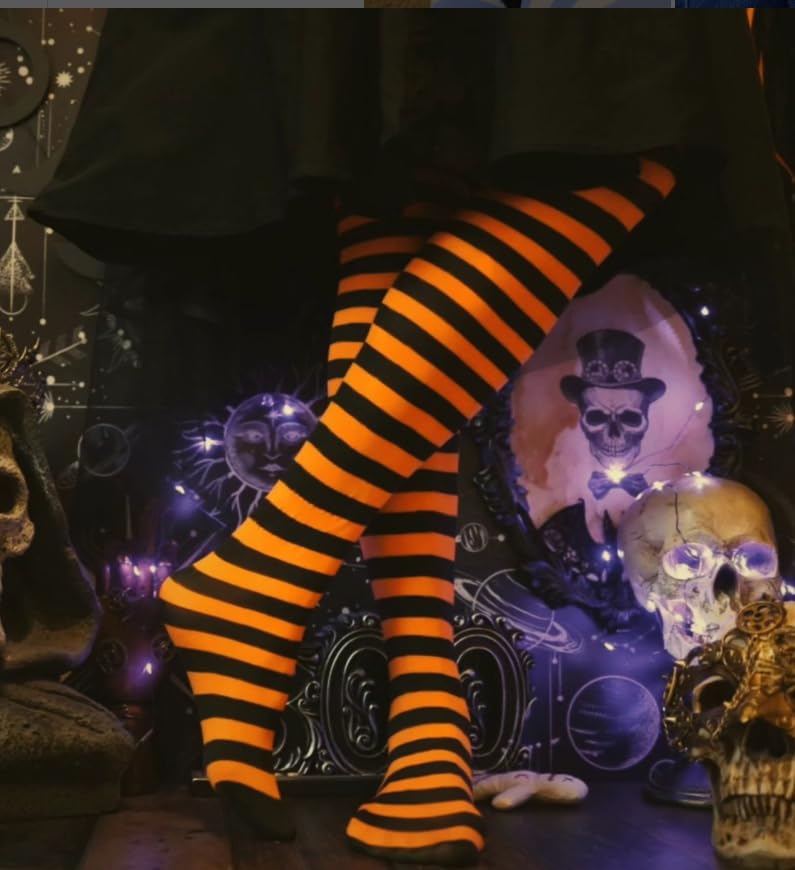 Image of Womens Thigh High Socks Athletic Stripe Cute Colorful Over the Knee High Sock Colorful Long Tube Sock