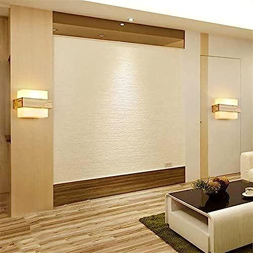 Lámpara de pared moderna de luz madera para pasillo sala de estar y estudio 4
