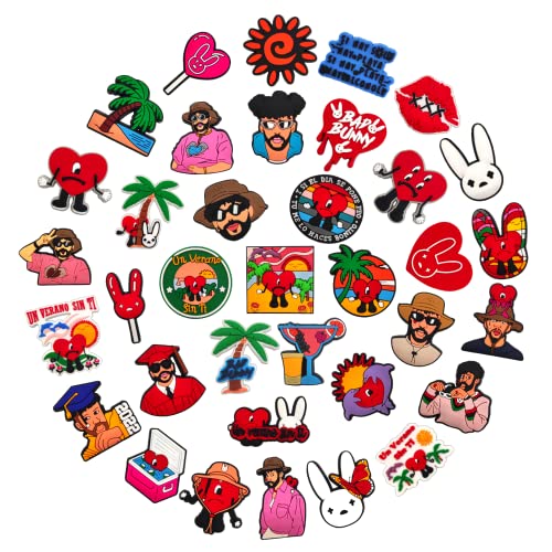 yiagofy 36pcs bunny style shoe charm, Shoe Decoration party decoration Charms for Girls Adults Kids Party Favor Supplies Birthday