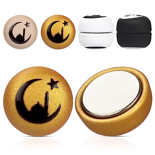 Aiguilles magnétiques Hijab Allah Crescent - Aiguilles magnétiques pour femme musulmane - Aiguilles magnétiques Hijab sans accrocs - Aimants ronds polyvalents, Métal