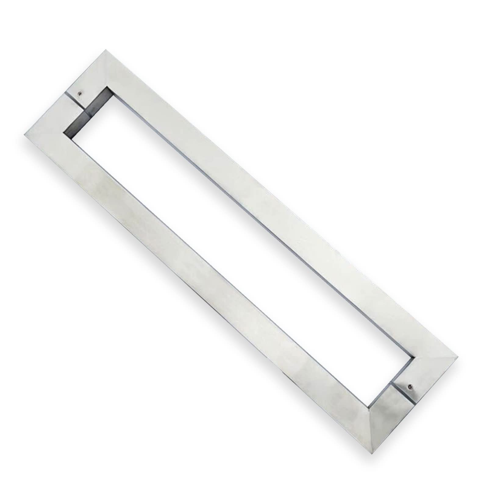 UGZPWQLNX Stainless Steel Round Tube Glass Door Handle, Door Handles for Glass, Barn, Shower, Living Room, Entry Doors, Multicolor, Multiple Sizes(Sier,120Cm (47 1/4In)*116Cm)