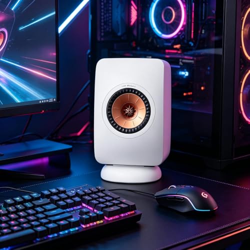 Soporte de altavoz para escritorio blanco ideal para organizar tu zona de teletrabajo 7