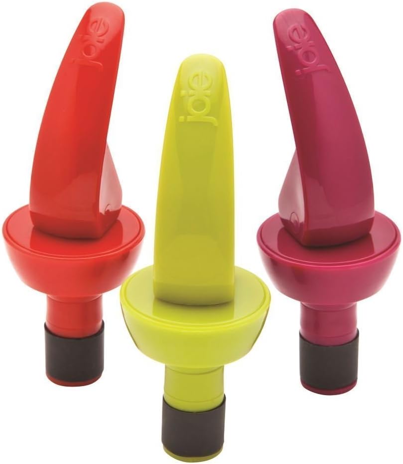 Joe Joie Expanding Beverage Bottle Stopper, Pack of 3, Assorted Colors, 1 Pack