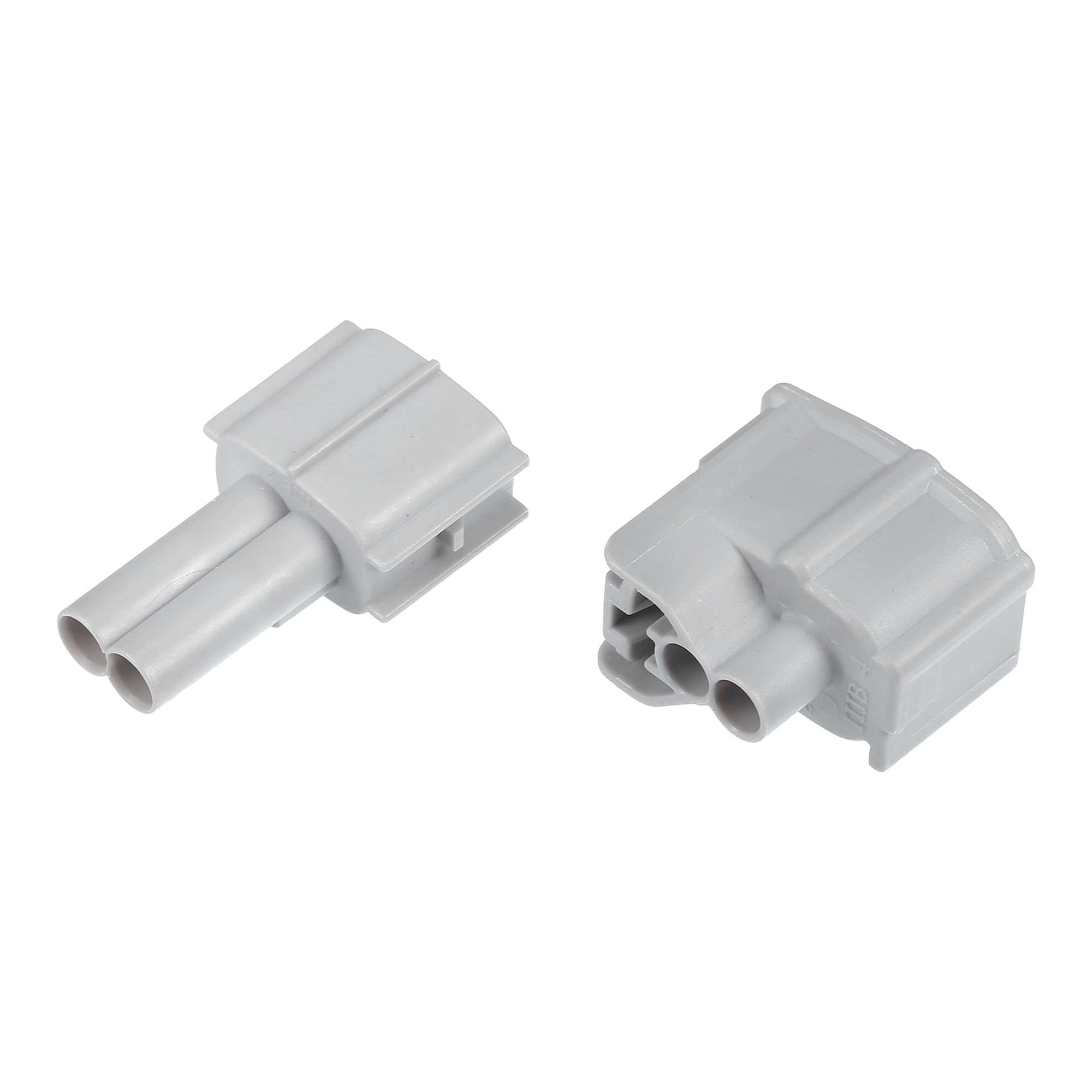 QUARKZMAN Kit Connecteur D'Injecteur 2 Broches M/F Pour Toyota 4 Pcs | Gris, Plastique Cuivre, Pour Toyota, OE 9098011875, Étanche Poussière Et Eau