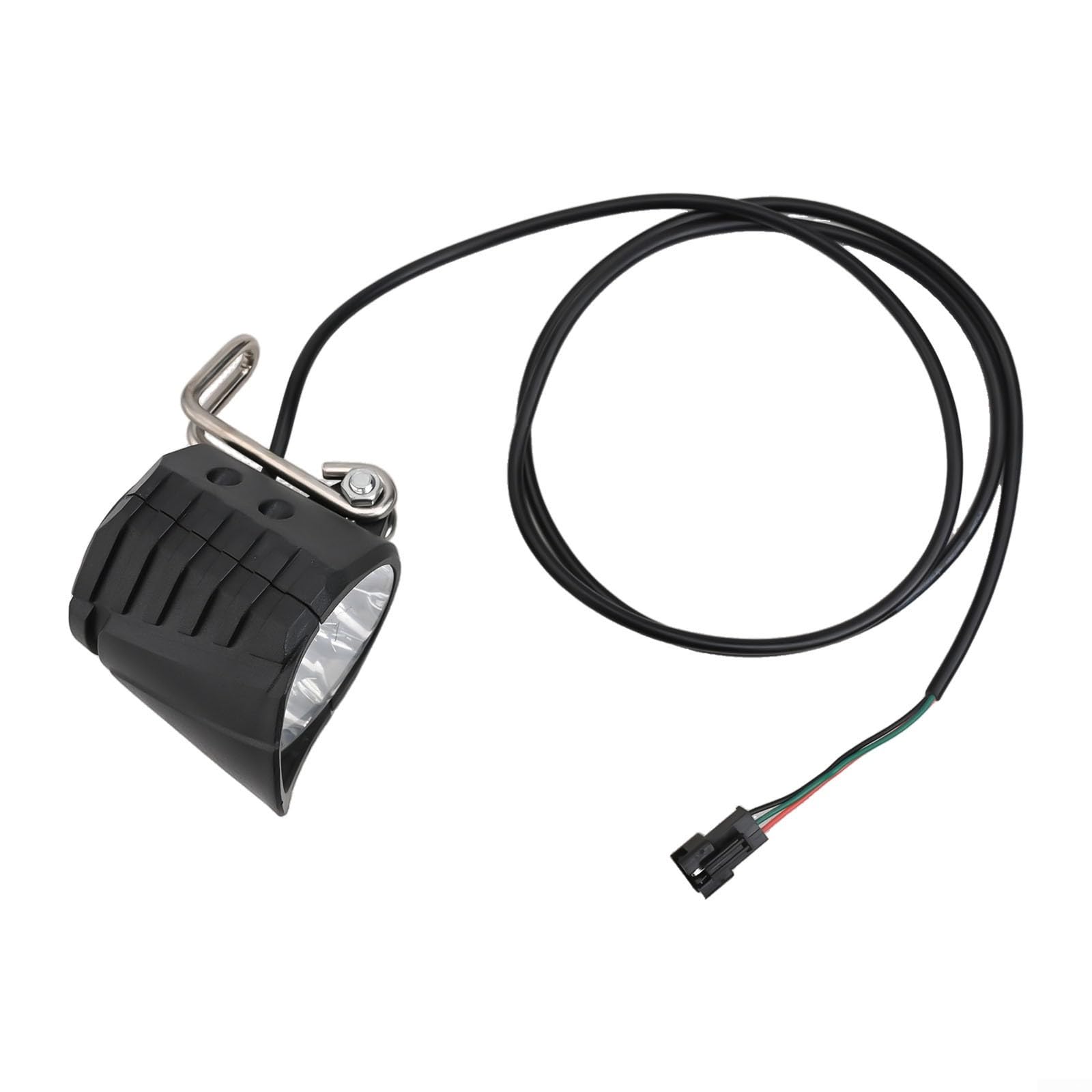 Electric Scooter LED Headlight with Lens, Aluminum Alloy Housing, 36V 48V 60V Compatible, IP65 Waterproof, Built-in Speaker for E-Bike Parts Accessories(J-LED-9D)