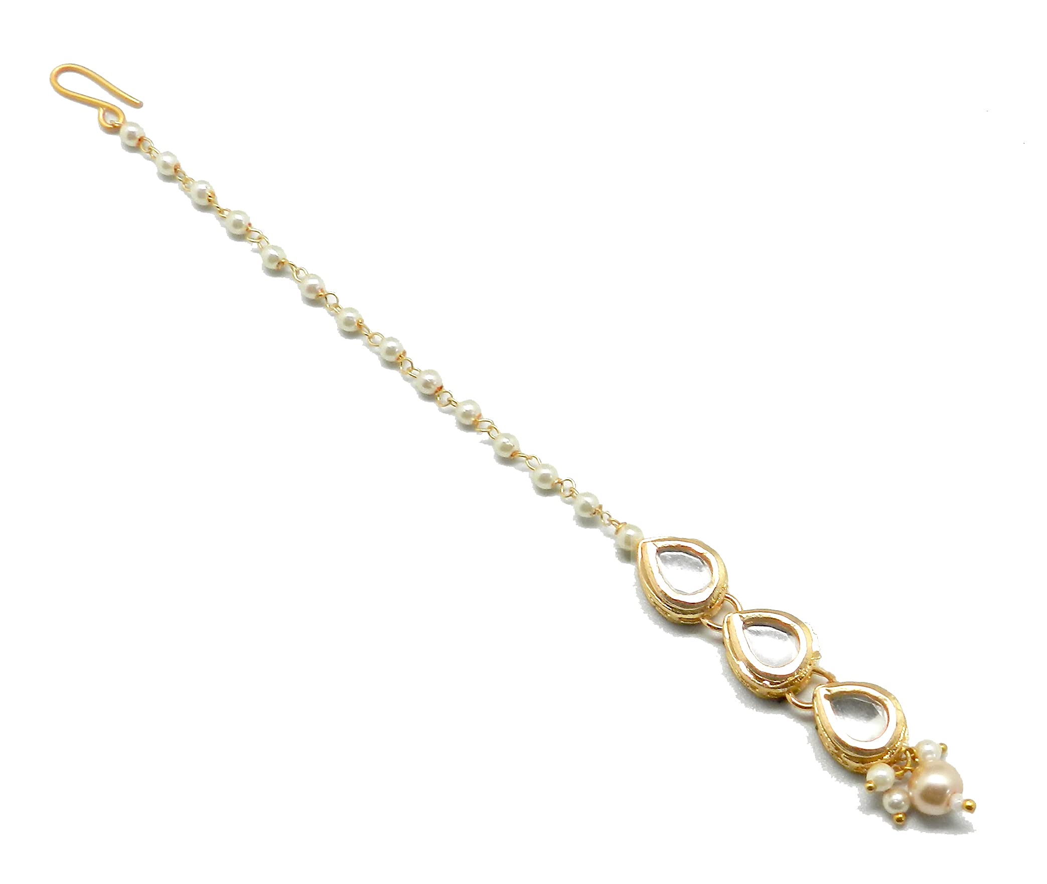 Radhesh Creation And Jewellery Gold Plated Kundan Maangtikka for Women and Girls (B094DD38LT) Amazon Price History, Amazon Price Tracker