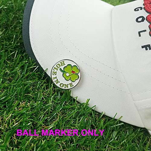 Image of Golf Ball Markers Assorted Patterns Value Pack of 12 Golf Gifts, Golf Cap Clips and Divot Repair Tools Parter Accessories Sets for Men Women Kids Golfer(12 Clover)