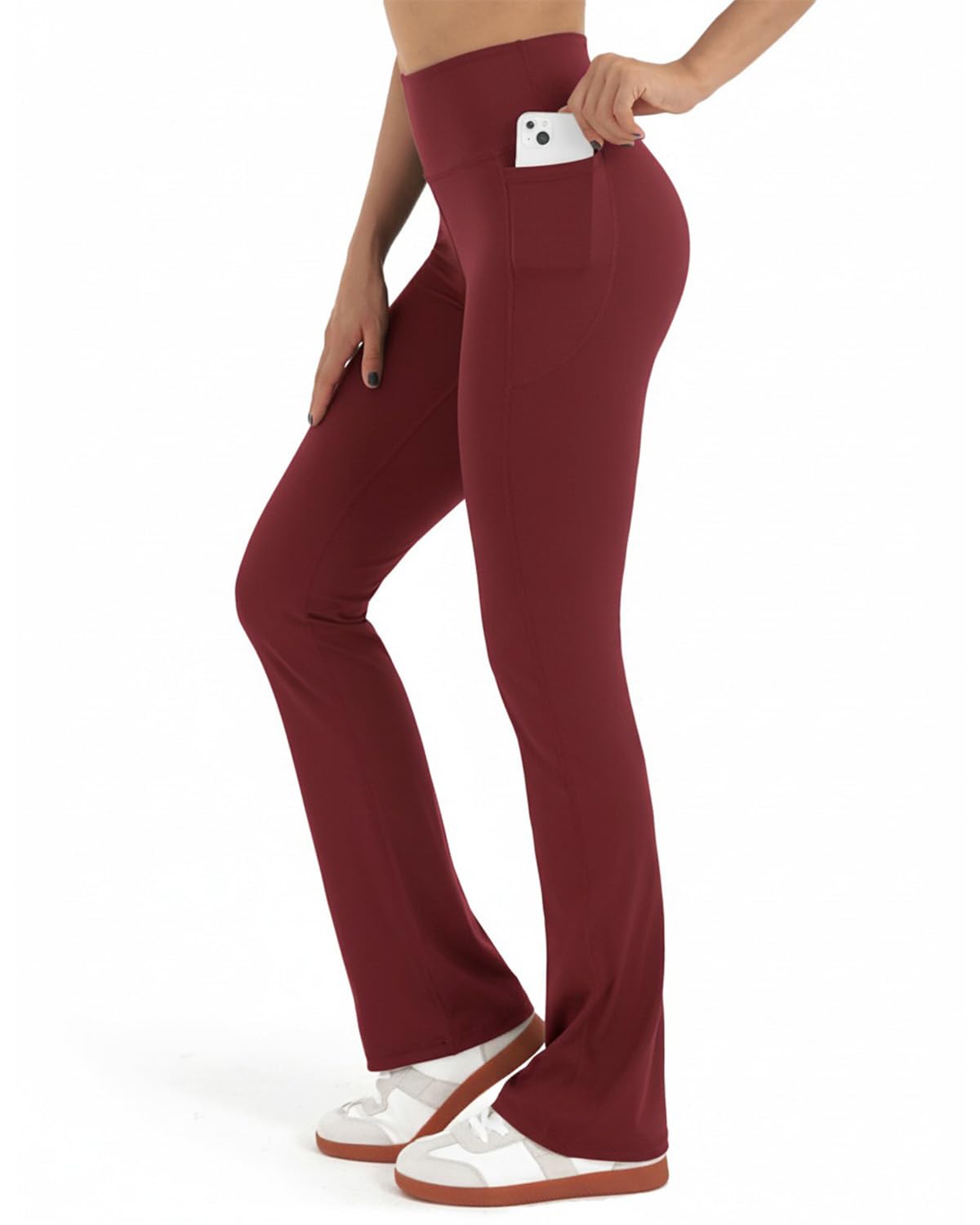 Zylioo Lang Bein Flared Leggings Yogahose Damen Lang/Extra lang,Weites Bein Bootcut Leggings Tall/Extra Tall,Fitnesshose Bootleg Jazzpants