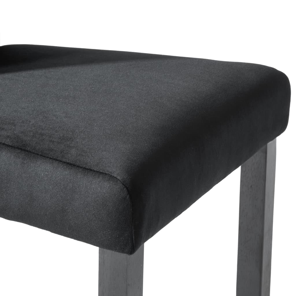 vidaXL 4X Sillas de Comedor de Terciopelo Negro Mobiliario para Casa y Hogar
