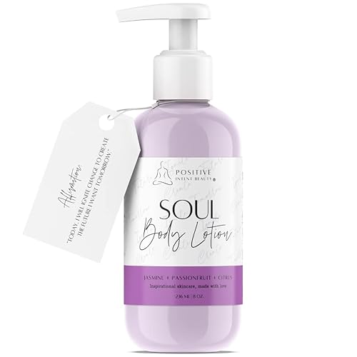 Aromaterapia, perfume, manteca de karité hidratante con loción corporal de cártamo 8oz (ámbar, vainilla)