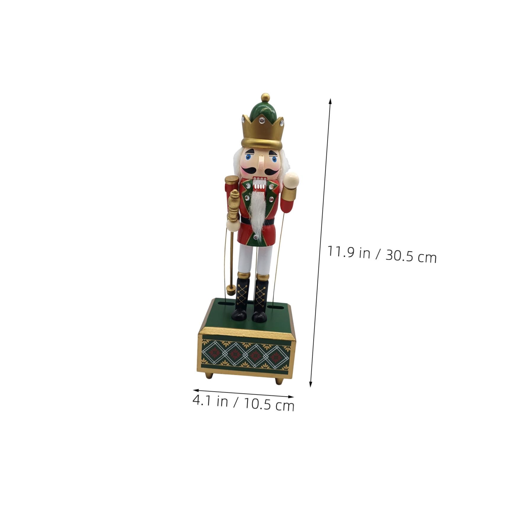 Cabilock Carillon Schiaccianoci in Legno Statuetta Musicale Per Feste Natalizie Decorazione Festiva Meccanismo Carica Senza Batterie Per Celebrazioni Di Natale e Anni Nuovi