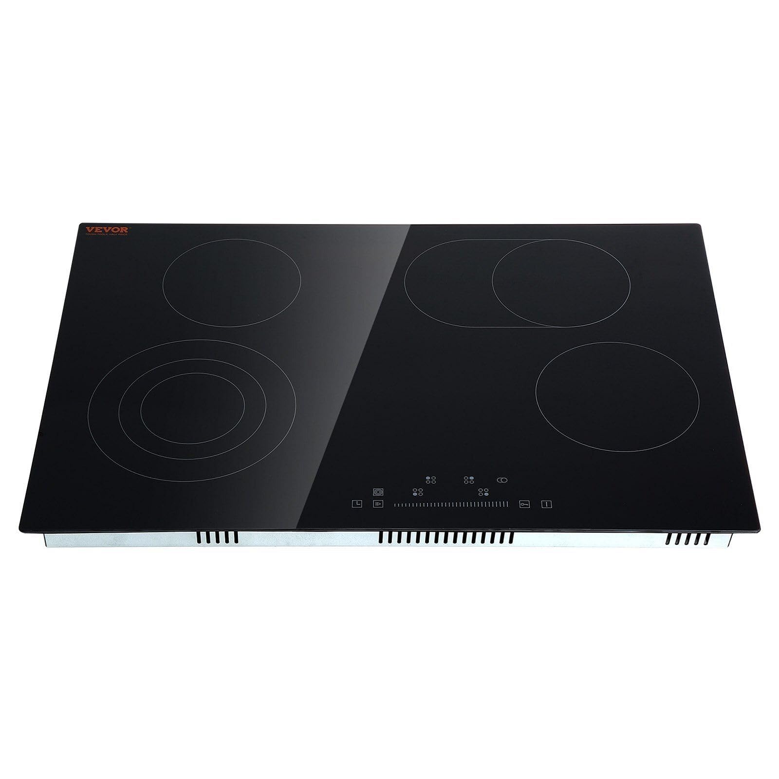 VEVOR 30 Inch 4 Burner Electric Cooktop 240V, Built-in Ceramic Radiant Cooktop with Sensor Touch Control, Timer & Child Lock - main product image