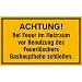 Produktbild INDIGOS UG - Achtung! Bei Feuer im Heizraum vor Benutzung des Feuerlöschers selbstklebende Folie 25x15cm - Warnung - Sicherheit - Hotel, Firma, Haus