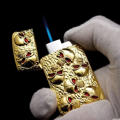 Encendedor de Mecha de Gas Butano con Calavera Metálica miniatura 5