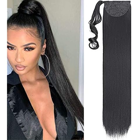 SEGO Coleta Postiza Larga Pelo Sintético 32"(81cm) [Negro Intenso] Cover