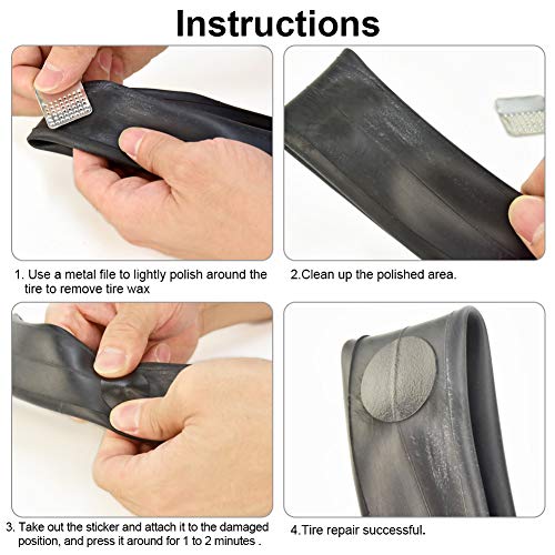 YSONG Bicycle Inner Tube Repair kit for All Pneumatic Inner Tubes (tire tie rods, tire Patches, Metal Files) in Road Emergencies - Thumbnail 7