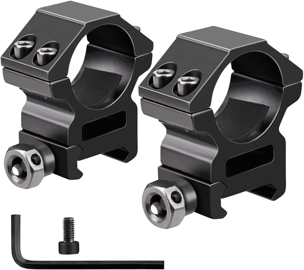 LONSEL 1'' Scope Rings, 2Pcs High Profile or 2Pcs Medium Profile 1 Inch Scope Mount Rings for Picatinny Rail