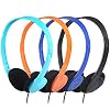 CN-Outlet Kids Headphones for Classroom in Bulk Multi Colored 5 Pack, Wholesale Children On-Ear Headset Perfect for…