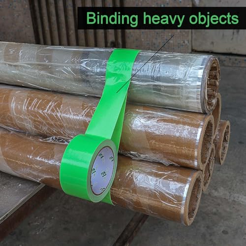 Image of BOMEI PACK Green Duct Tape, Heavy Duty Strong Industrial Grade Color Duct Tape 9.0 mil x 1.88inch x 30yds for Packing and Repairing (Pack of 2)
