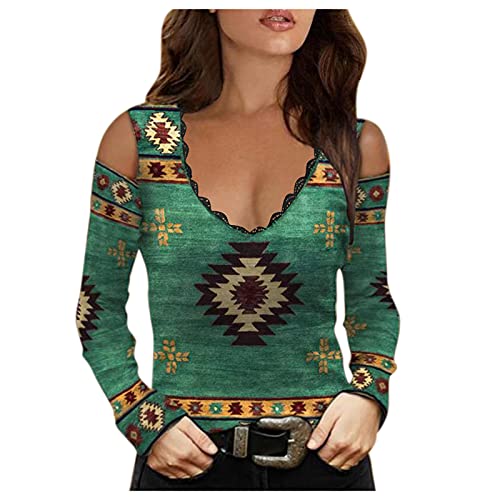 Women's Casual Crewneck Tunic Sweatshirts Long Sleeve Color Block Sweater Tops 90 s Graphic tees Unisex Graphic tees for Adults Super Hero Graphic tees for Womens(A4-Green,XL)