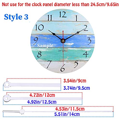 Satisfounder Non-Ticking Hands Quartz Diy Wall Clock Movement Mechanism Diy Repair Parts Replacement With 3 Different Pairs Of Hands (1/4 Inch Shaft Length) #TOP4