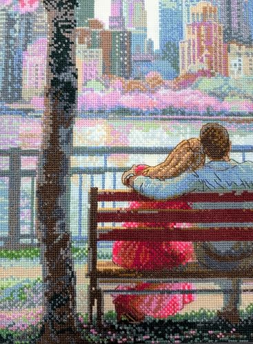 Image of Aine A1015 Blooming New York Counted Cross Stitch Kit 15.75 x 15.75 in