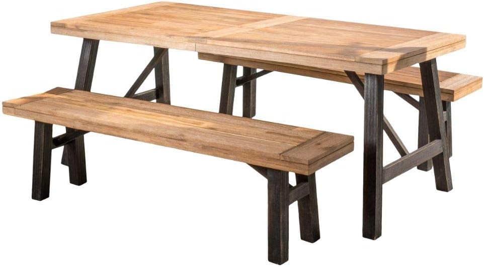 Christopher Knight Home Acacia Wood Patio Dining Set Review: Rustic Backyard Furniture for Gardeners
