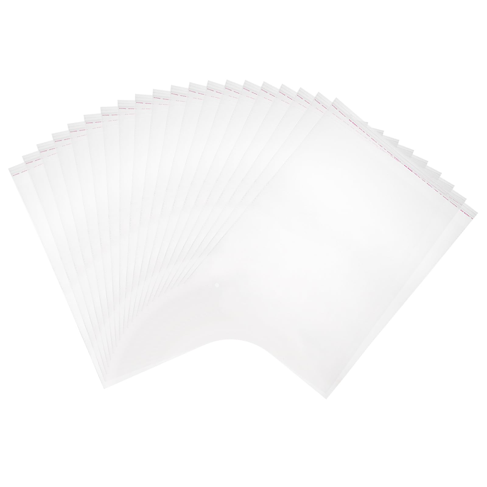 sourcing map 100 Pack Acid-Free Crystal Clear Sleeves (19.7x13.8 Inch) - Thickened Resealable Photo Sleeves Storage Bags Transparent Sealing Bag for Art Prints/Pictures/Photos/Framing/Mat