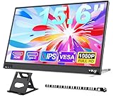 Zidreke Portable Monitor with Multi Stands, 15.6" 1080P FHD IPS Laptop Screen Extender Monitor, Plug&Play, Built-in Dual Speakers, Second Screen for Laptop/PC/Mac/PS45