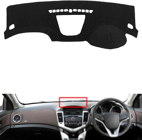 Funda para salpicadero de automóvil, antiarañazos, para Chevrolet Cruze 2009-2014 RHD, antideslizante, color negro