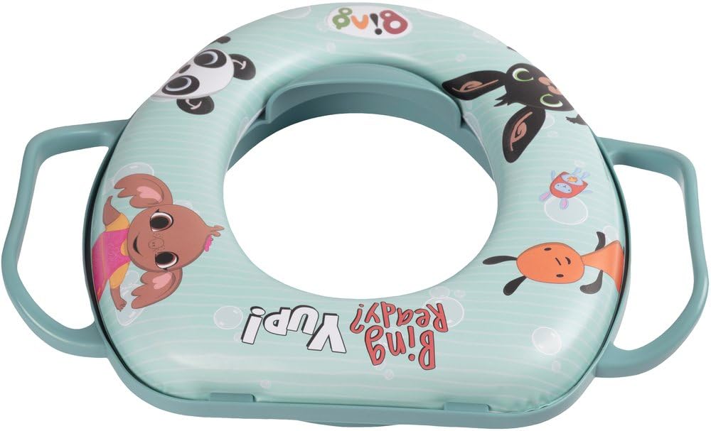 Tataway WC Morbido Bambini con Maniglie - Riduttore WC con Grafica di Bing- Seduta Comfort Antiscivolo, Facile da Pulire