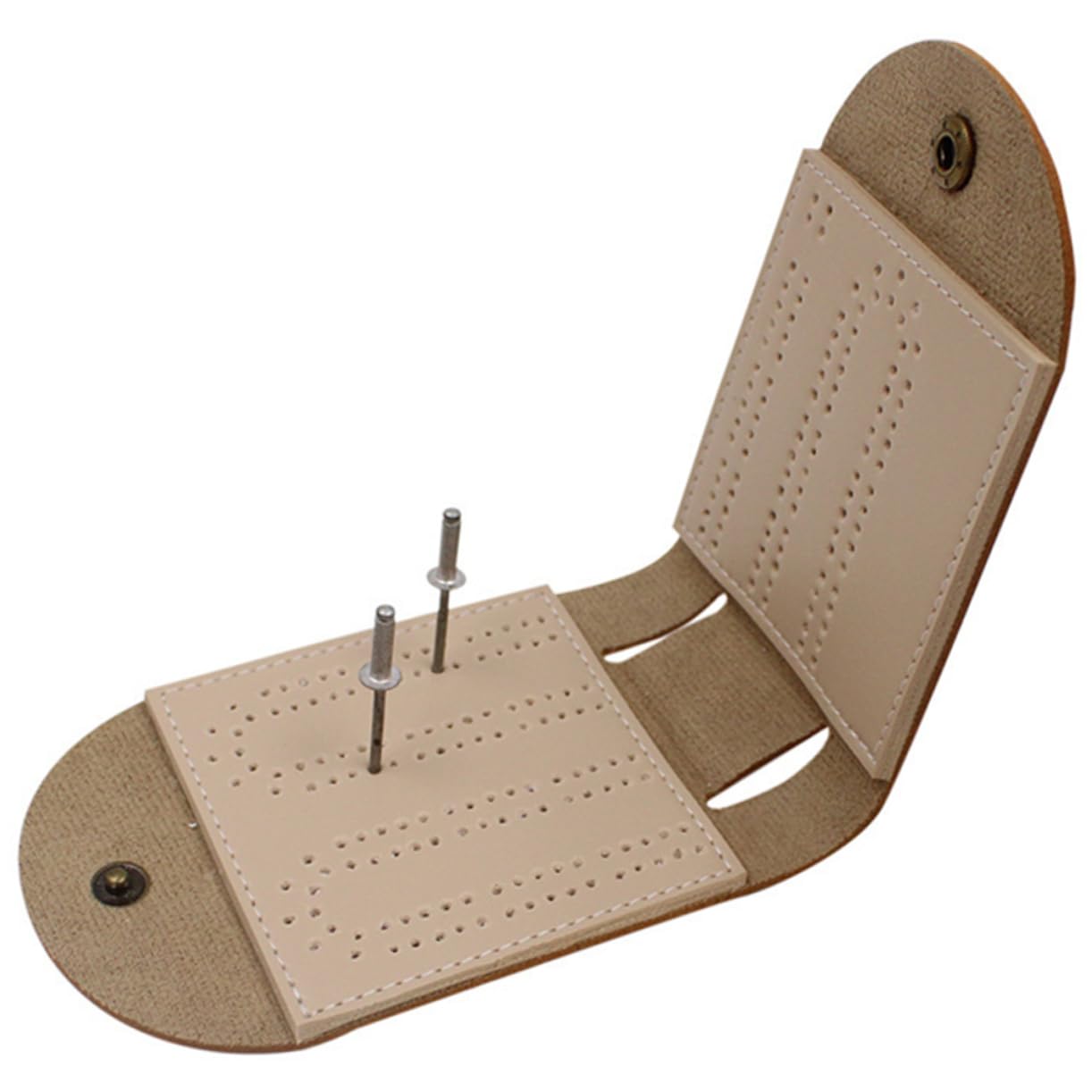 MOLUCKFU Leather Portable Game Bag Scoreboard for Travel Board Folding Scoreboard Easy to Use