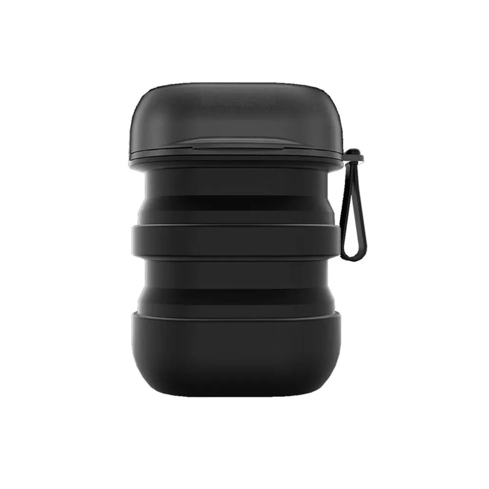 Jabonera Antideslizante, Bandeja de Mango Drenaje Caja jabón Silicona Multicolor 4 Piezas. Plegable al Aire Libre(Black)