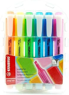 Stabilo Swing Cool Highlighter - Assorted Colour (Pack of 6)