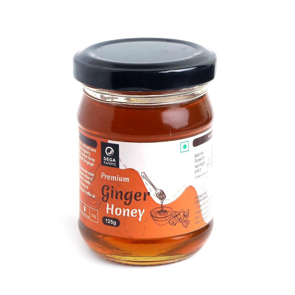 Ginger Honey –100% Pure & Natural | Ayurvedic Remedy for Digestion & Weight Loss | No Sugar- Sedex Certified 125g
