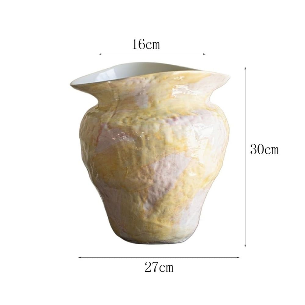 Wazon na kwiaty, Malowany ceramiczny wazon, dekoracja domu, na stół, na ścianę, do aranżacji świeżych, suszonych kwiatów