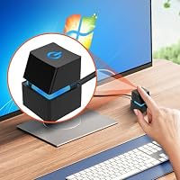 Computer Netzschalter, PC Einschaltknopf Extern, Computer Desktop Schalter mit LED Licht, 1,8 M Verlängerungskabel, Ersatz von PC (Schwarz) – Ansicht 7